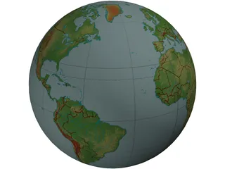 Earth Globe 3D Model