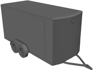 Small Cargo Trailer 3D Model