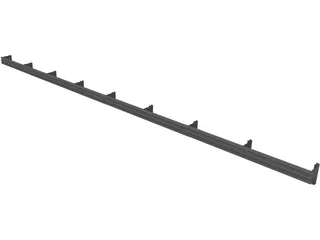 Crash Barrier 3D Model