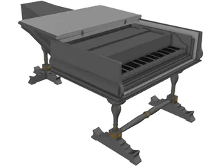 Vintage Piano 3D Model