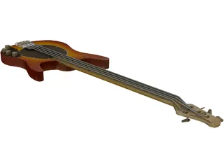 Bass Guitar 3D Model