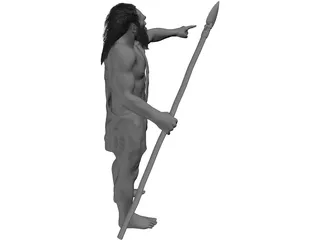 Caveman Hunter 3D Model