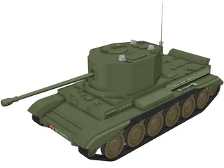 Cruiser Mk VIII Challenger A30 3D Model