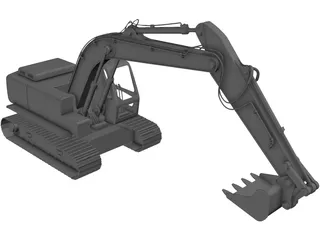 Hyundai Excavator 3D Model