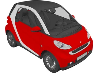 Smart ForTwo (2011) 3D Model