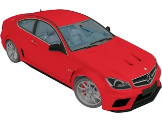 Mercedes-Benz C63 AMG Black Series (2012) 3D Model