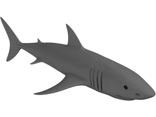 Shark White 3D Model