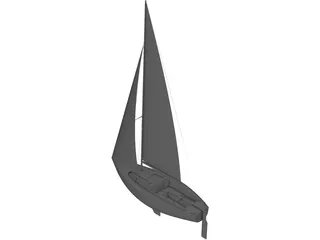 J Boats J22 Sailboat 3D Model