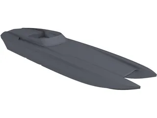 Twin Hull Boat 3D Model