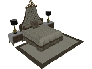 King Bed 3D Model