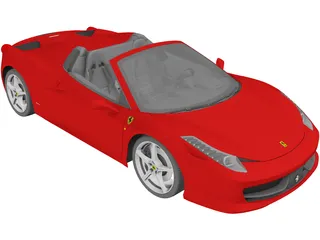 Ferrari 458 Spider 3D Model