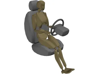 Woman Driving 3D Model