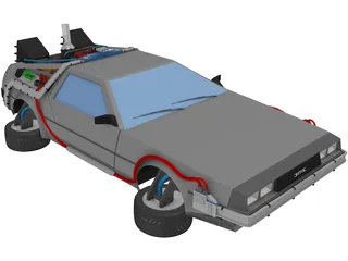 DMC Delorean X 3D Model