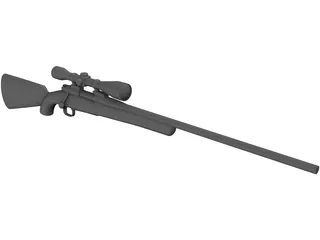 Remington Model 70 Hunting Rifle 3D Model