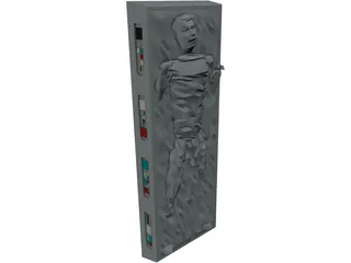 Star Wars Hans Solo in Carbinite 3D Model