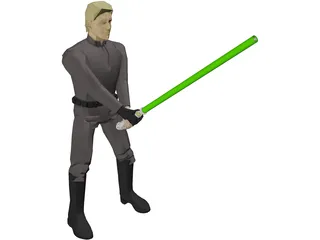 Star Wars Luke SkyWalker Jedi 3D Model