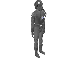 Star Wars Emperial Pilot 3D Model