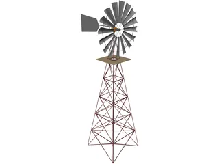 Windmill for Farm 3D Model