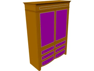 Yacht AV Cabinet Armoir 3D Model