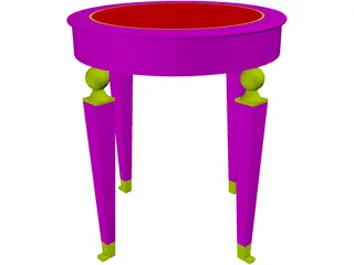 End Table 3D Model