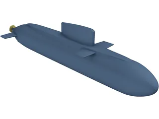 Kilo Class Submarine 3D Model