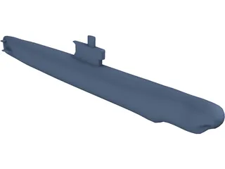 Romeo Class Submarine 3D Model