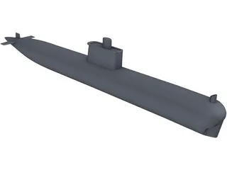 Ming Class Submarine 3D Model