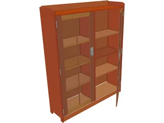 Mission Style Bookcase 3D Model