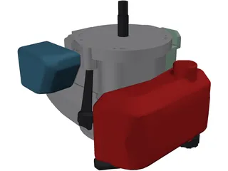 Lawn Mower Engine 3D Model