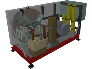 Air Compressor HP 3D Model