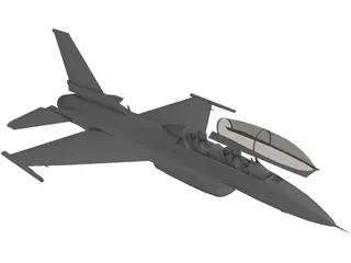 F-16D Block 52 Fighting Falcon 3D Model