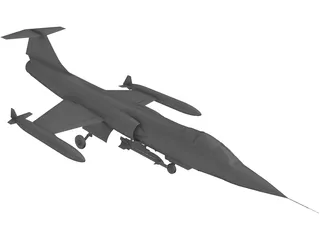 Lockheed F-104 Starfighter 3D Model