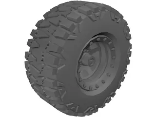 Mud Grabber Tire 3D Model