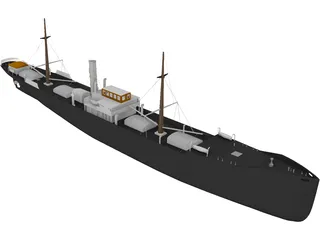 Freight Ship 3D Model