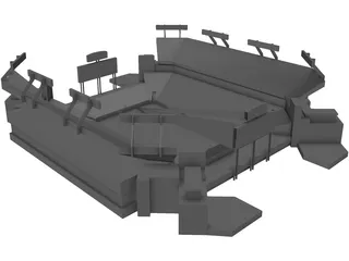 Football Stadium 3D Model