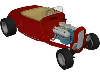 Ford Hotrod Roadster (1932) 3D Model