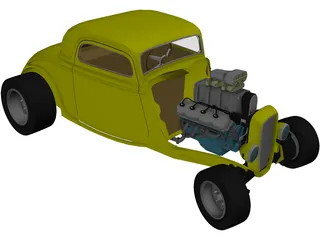 Ford Hotrod Coupe (1932) 3D Model