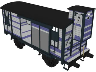 Train Car Box 3D Model