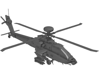 Boeing AH-64D Apache Longbow [+Pilots] 3D Model