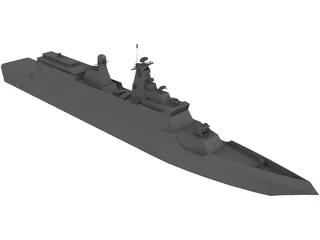 Russian Conceptual Frigate 3D Model