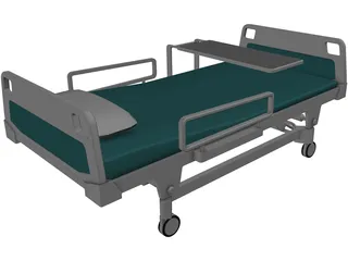 Hospital Bed 3D Model