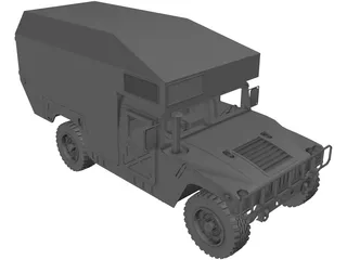 HUMVEE Maxi Ambulance 3D Model