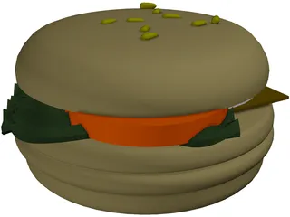 Hamburger [+All Toppings] 3D Model
