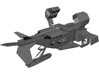 Aliens UD-4L Cheyenne Utility Dropship 3D Model