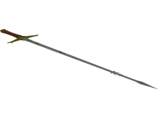 Medieval Thin Sword 3D Model