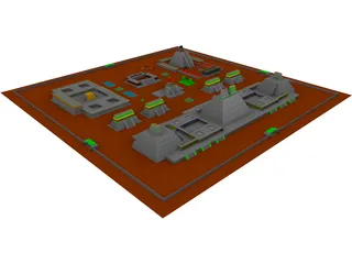 Aztec City 3D Model