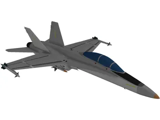 F-18A Hornet 3D Model