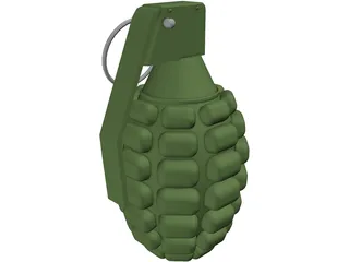 Pineapple Hand Grenade 3D Model