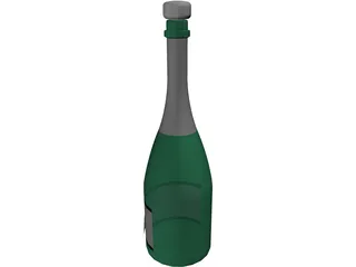 Champagne Bottle 3D Model