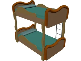 Bunk Bed 3D Model